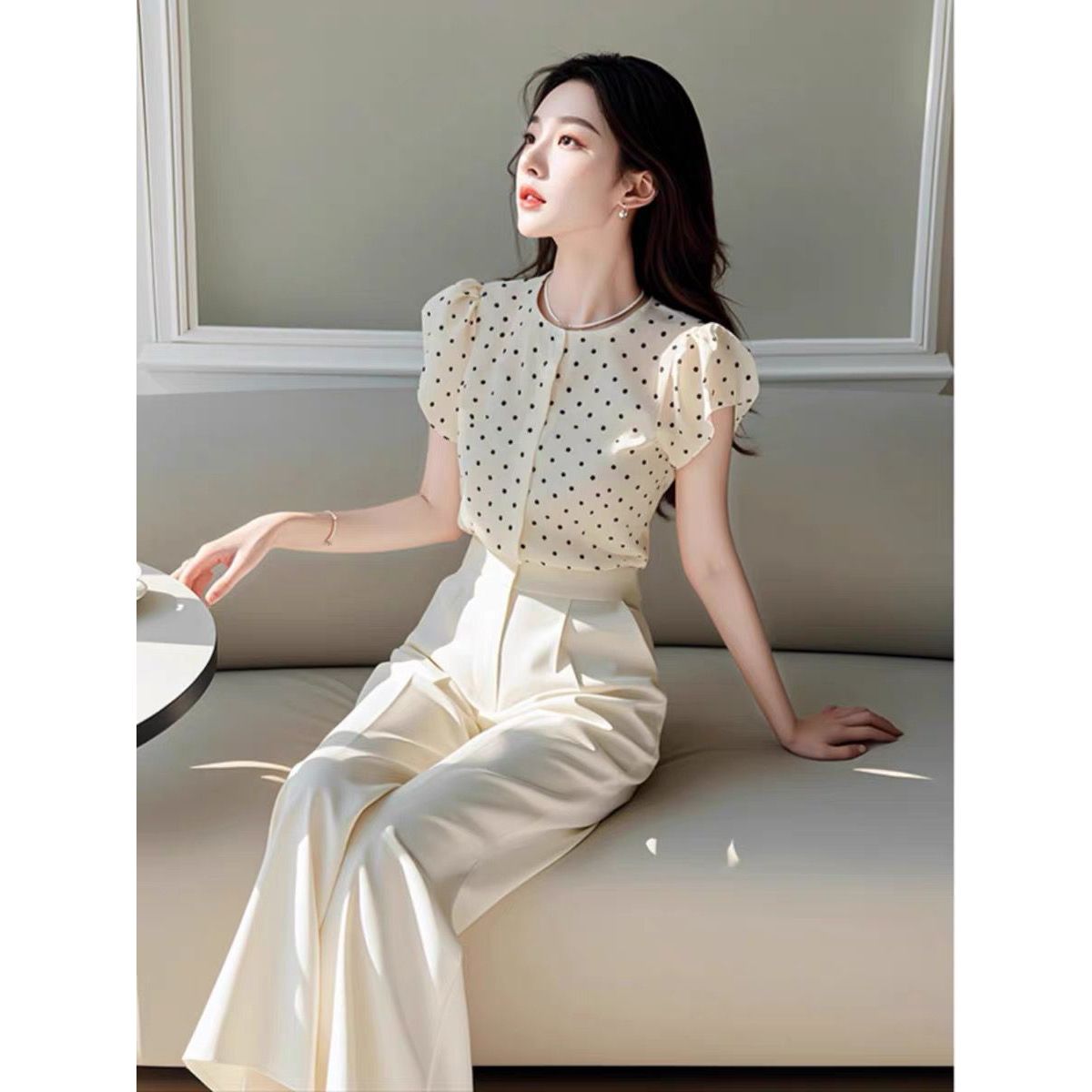 Wide Leg Palazzo Pants - جديد الصيف أنيقة المرأة قطعتين مجموعة