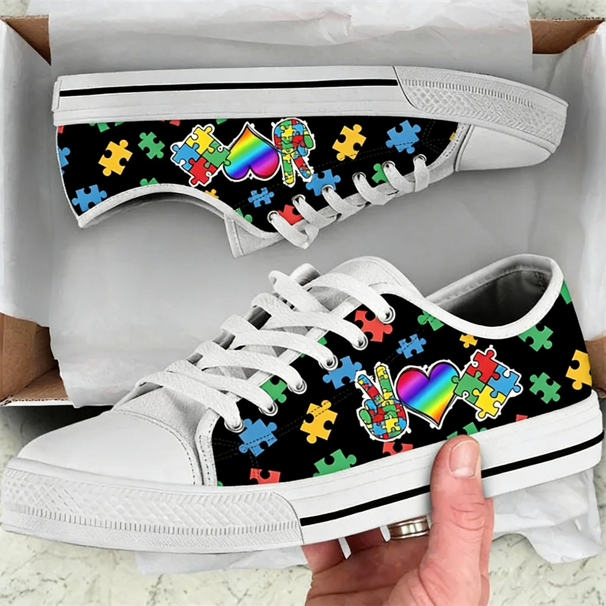 Women'S Fashion Tennis Shoes - أحذية قماشية منخفضة الارتفاع للنساء، مريحة