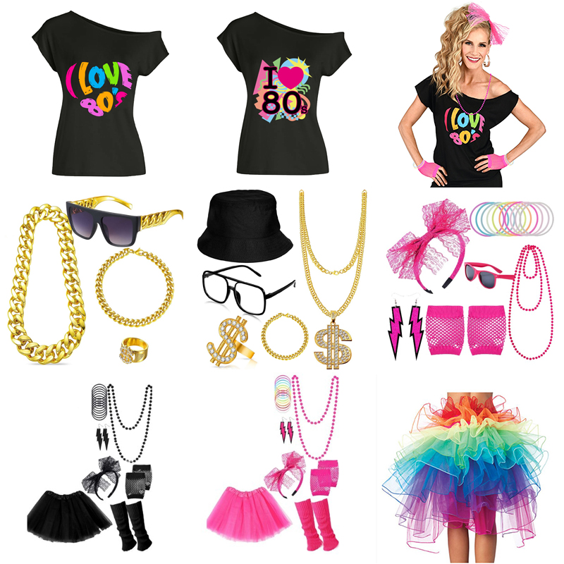 Women'S Fashion From The 80S - 80s ملابس تنكرية اكسسوارات ريترو المرأة