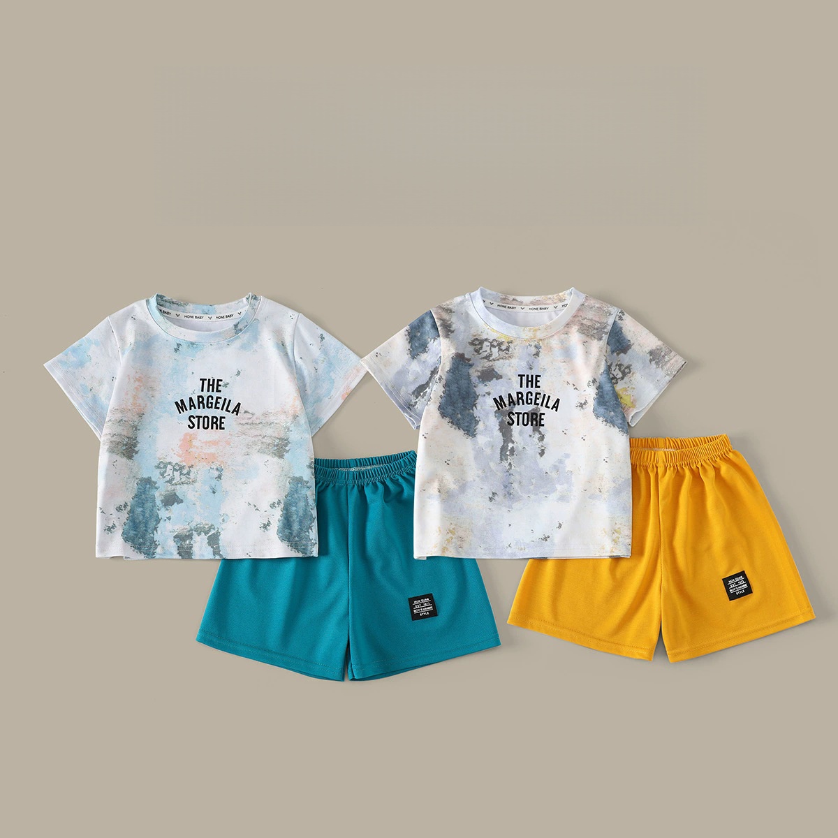 Tie Dye Two Piece - طقم صيفي للأطفال من قطعتين بتصميم