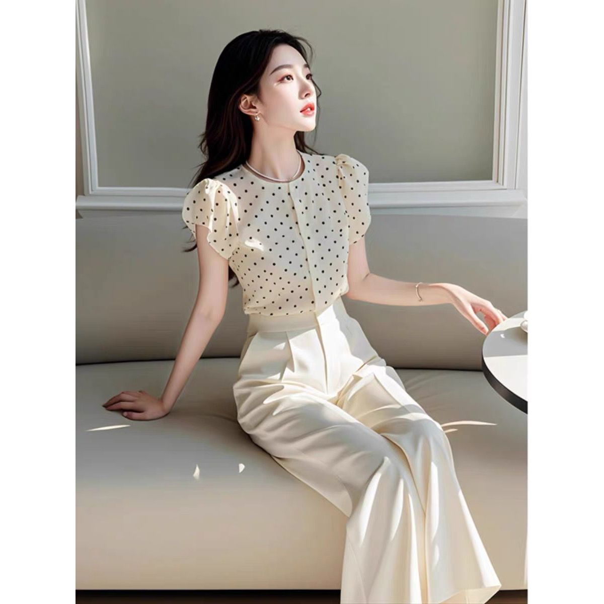 جديد الصيف أنيقة المرأة قطعتين - مراجعة Wide Leg Palazzo Pants وسعره