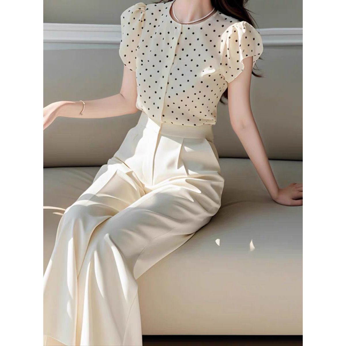 جديد الصيف أنيقة المرأة قطعتين - مراجعة Wide Leg Palazzo Pants وسعره