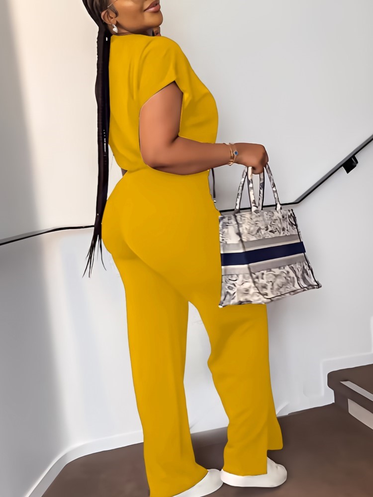 المرأة عادية جولة الرقبة الربا - مراجعة Wide Leg Palazzo Pants وسعره