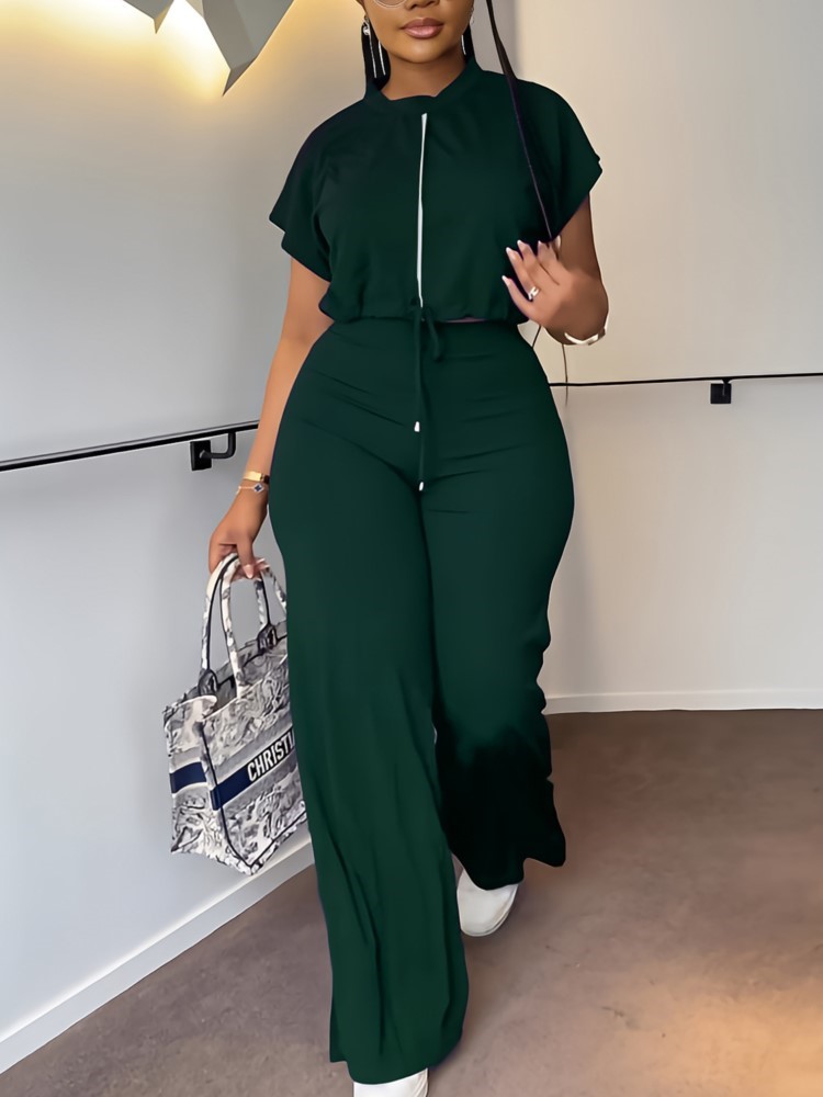 المرأة عادية جولة الرقبة الربا - مراجعة Wide Leg Palazzo Pants وسعره