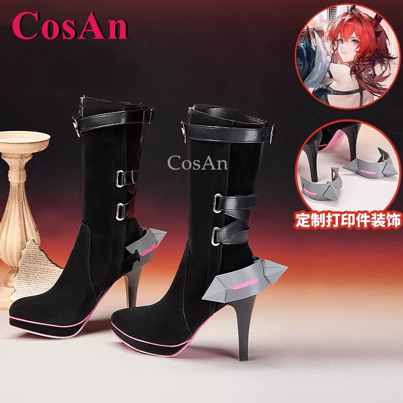 أحذية CosAn Game Arknights: En - مراجعة Women'S Fashion Leather Boots وسعره