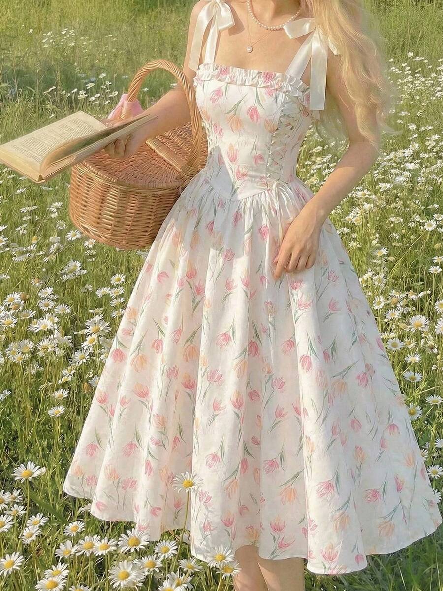فستان طويل نسائي من SHEIN MOD  - مراجعة Spaghetti Strap Dress وسعره