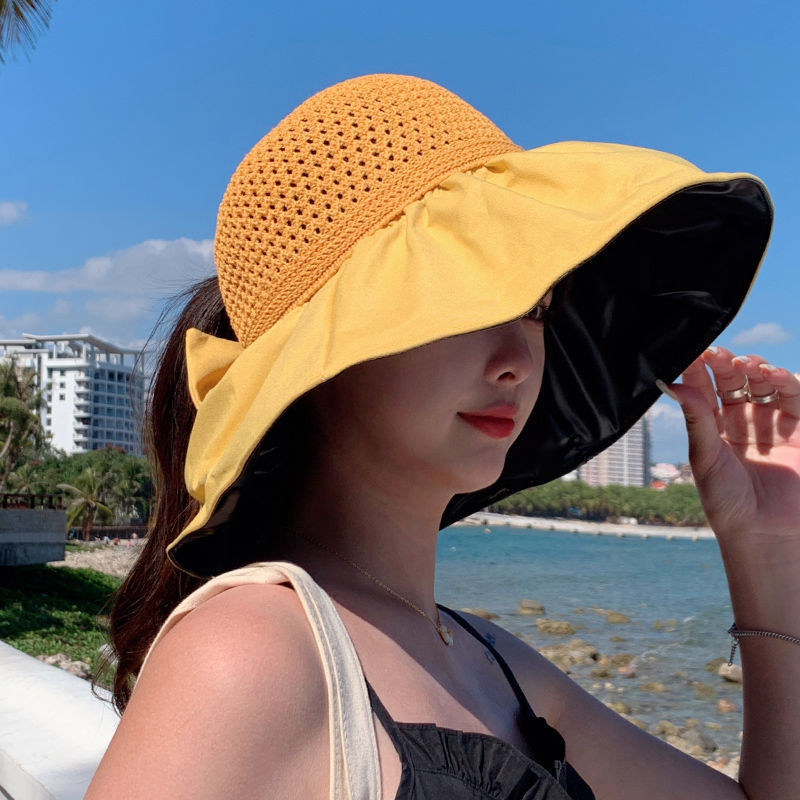 قبعة شمس نسائية سوداء واسعة ال - مراجعة Bucket Hat Women وسعره