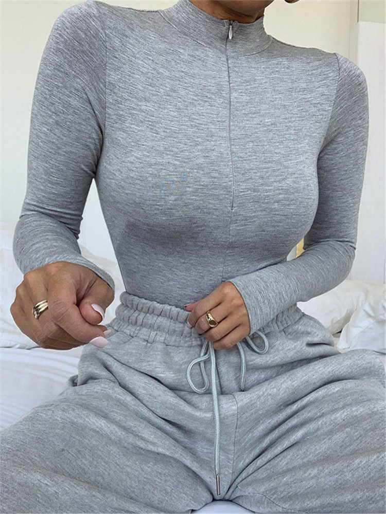 Shestyle الصلبة زيبر Bodycon د - مراجعة Turtleneck Bodysuit وسعره