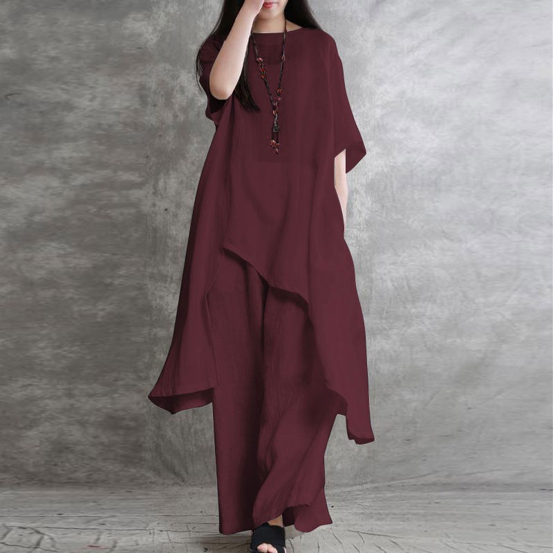 ملابس رياضية نسائية من الكتان  - مراجعة Wide Leg Palazzo Pants وسعره