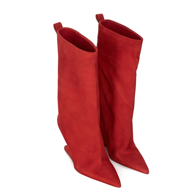 أحذية نسائية جديدة بمقدمة مدبب - مراجعة Women'S Fashion Leather Boots وسعره