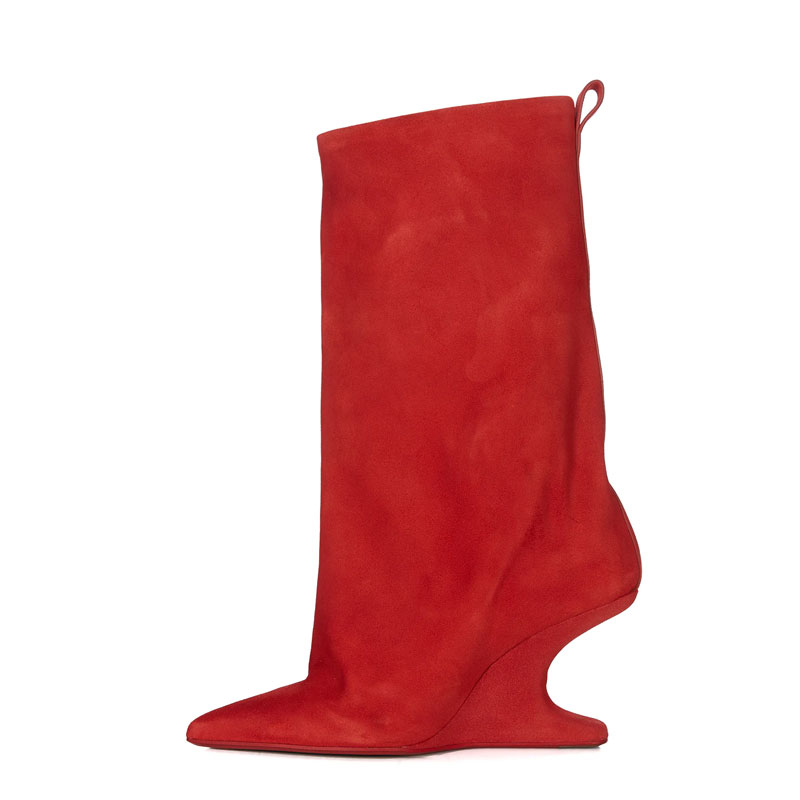 أحذية نسائية جديدة بمقدمة مدبب - مراجعة Women'S Fashion Leather Boots وسعره
