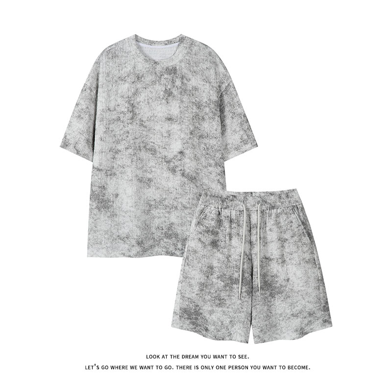 طقم صيفي رجالي على الطراز الأم - مراجعة Tie Dye Two Piece وسعره