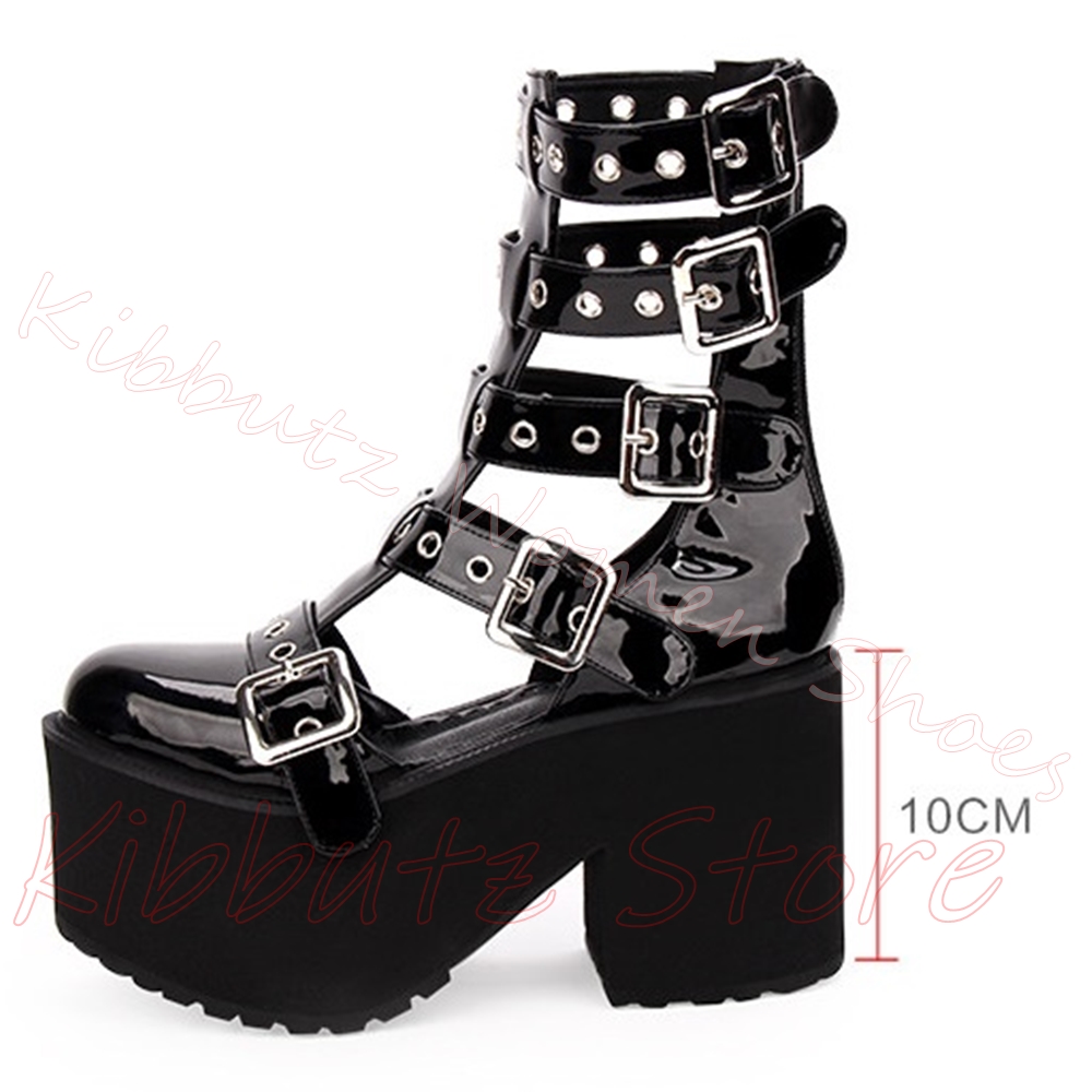 أحذية بوت كاحل بتصميم صندل بفت - مراجعة Women'S Fashion Leather Boots وسعره
