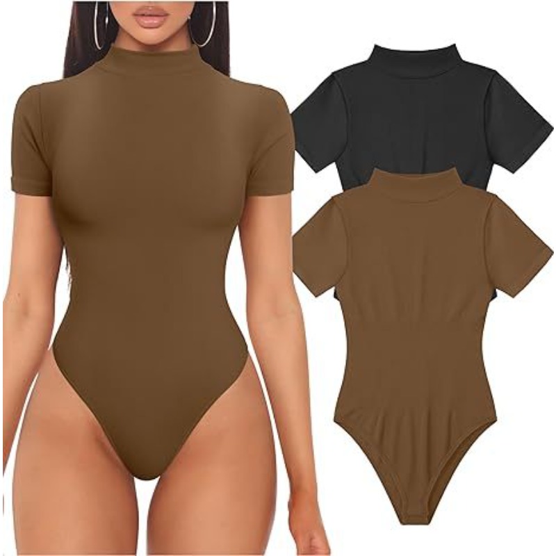 بدلة نسائية مثيرة بأكمام قصيرة - مراجعة Turtleneck Bodysuit وسعره