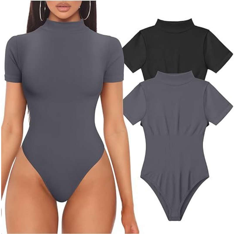 بدلة نسائية مثيرة بأكمام قصيرة - مراجعة Turtleneck Bodysuit وسعره