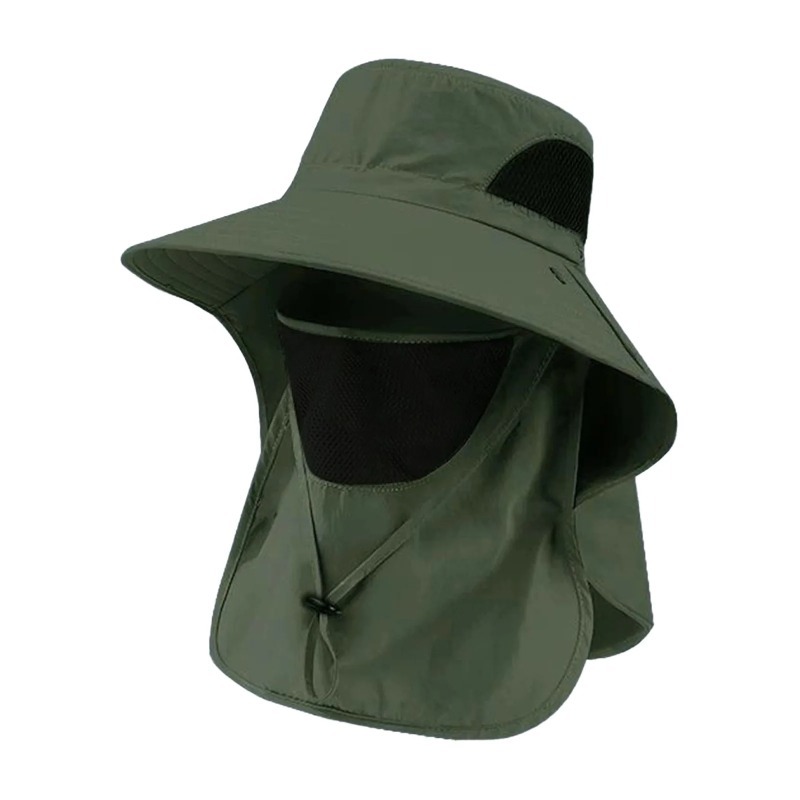 قبعة صيد من البوليستر مع غطاء  - مراجعة Bucket Hat Women وسعره