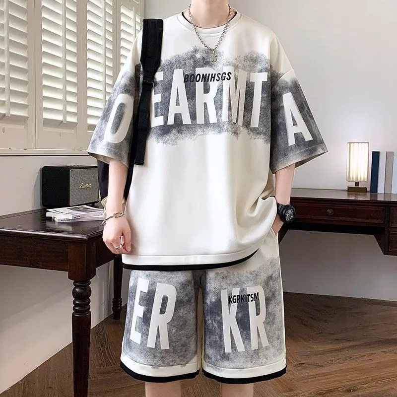 طقم رجالي من قطعتين بطباعة حرو - مراجعة Tie Dye Two Piece وسعره