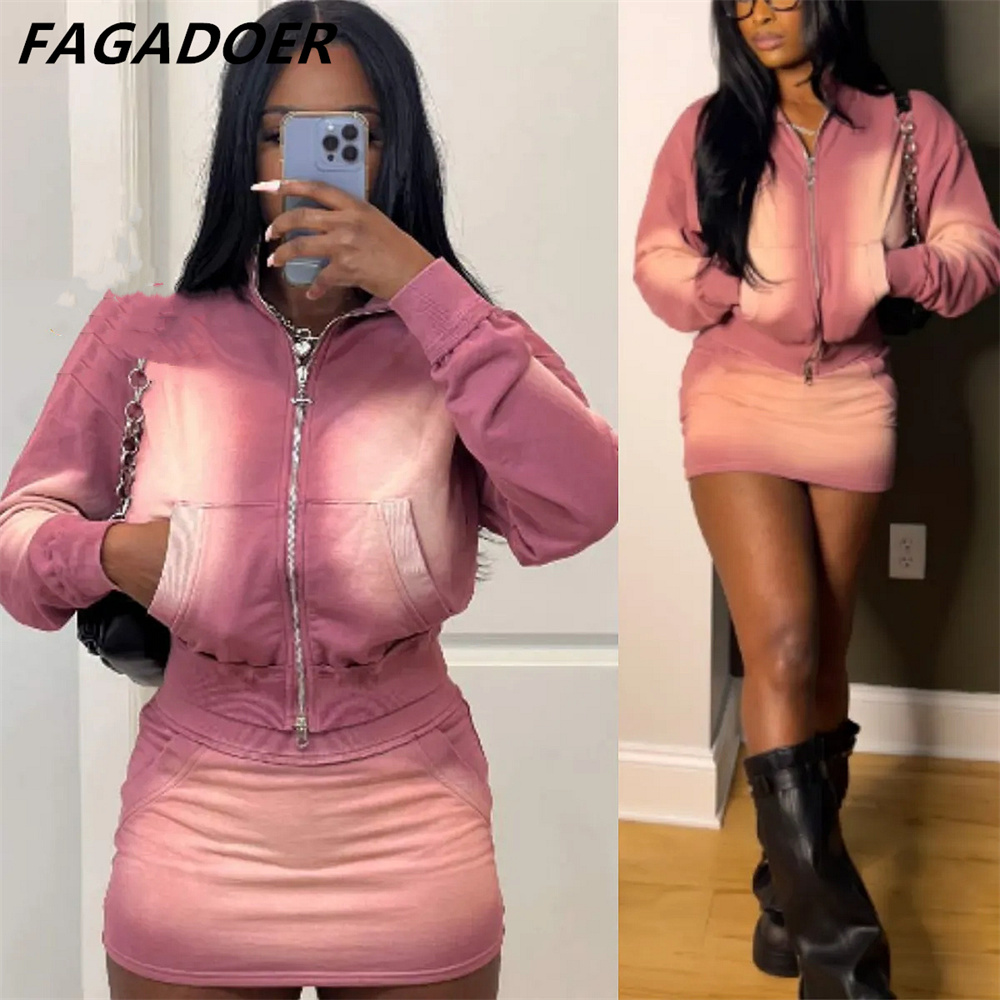 FAGADOER الوردي التعادل صبغ طب - مراجعة Tie Dye Two Piece وسعره